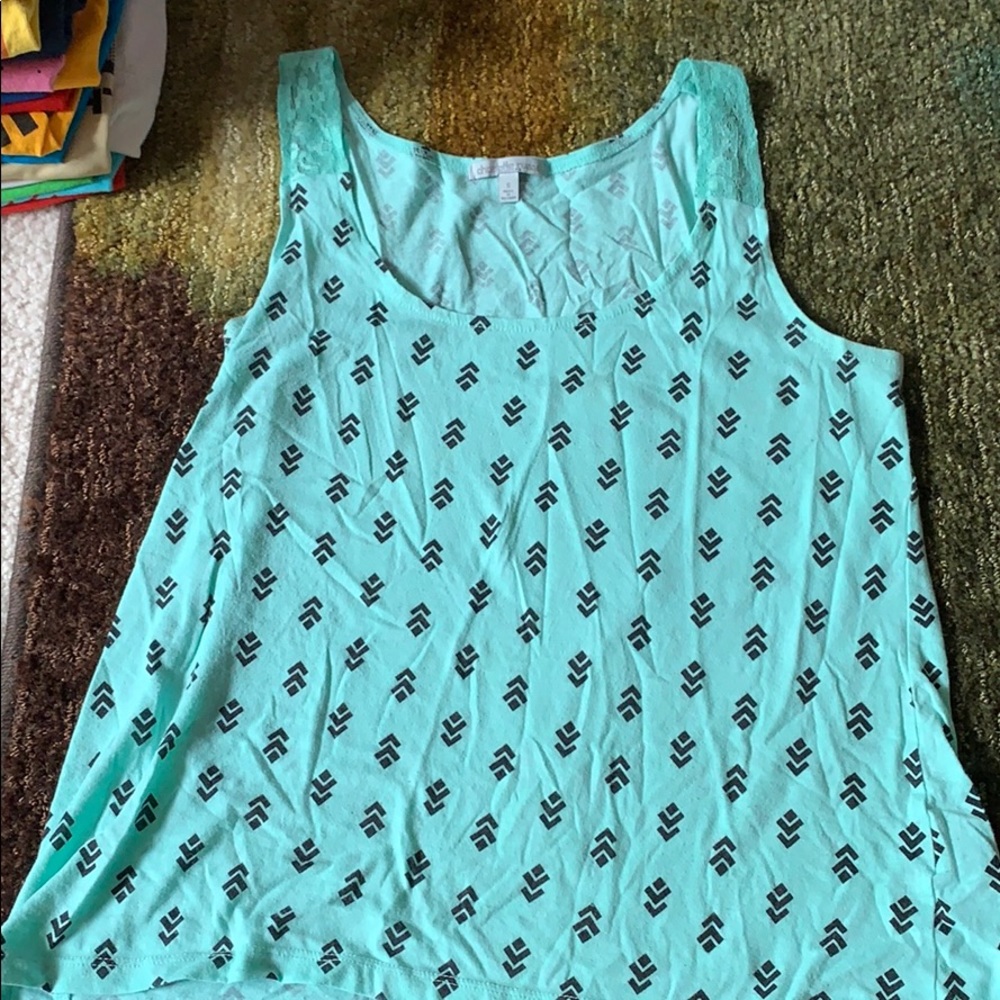 Teal crop top